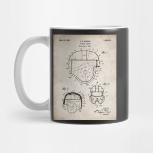 Football Helmet Patent - Football Art - Antique Mug